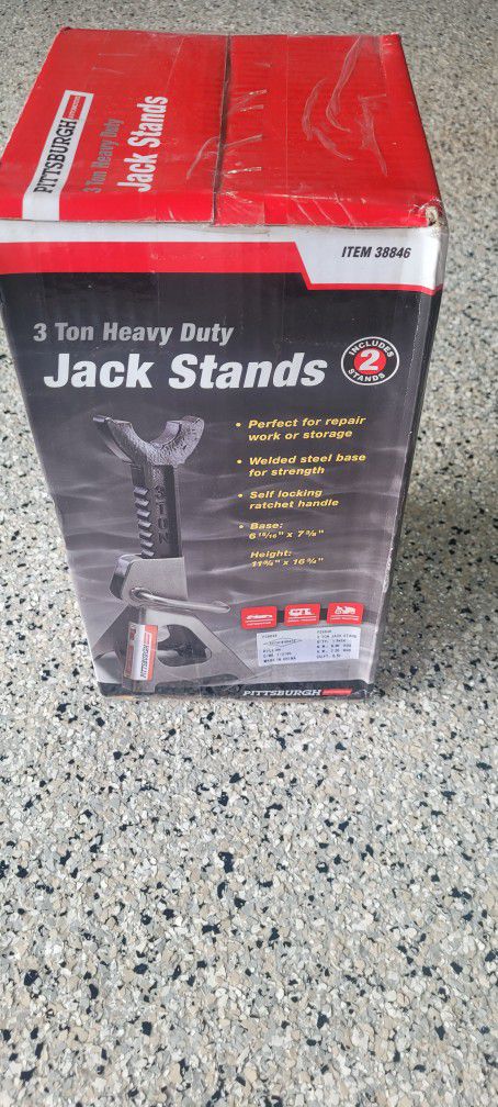 Pittsburgh Automotive - 3 Ton Heavy Duty Jack Stands (1 pair)