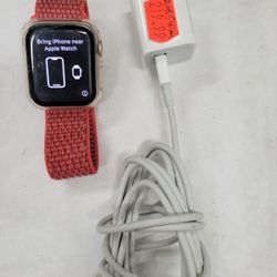Apple Watch Series 5 (GPS) 40mm (Gold Aluminum Case, Red Sport Loop)