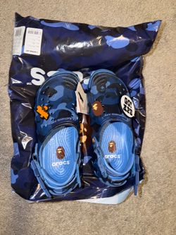 Brand new BAPE blue crocs