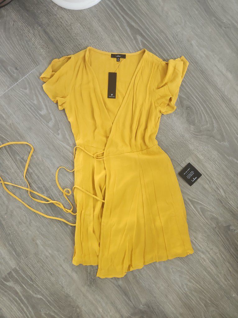 Yellow Wrap Dress