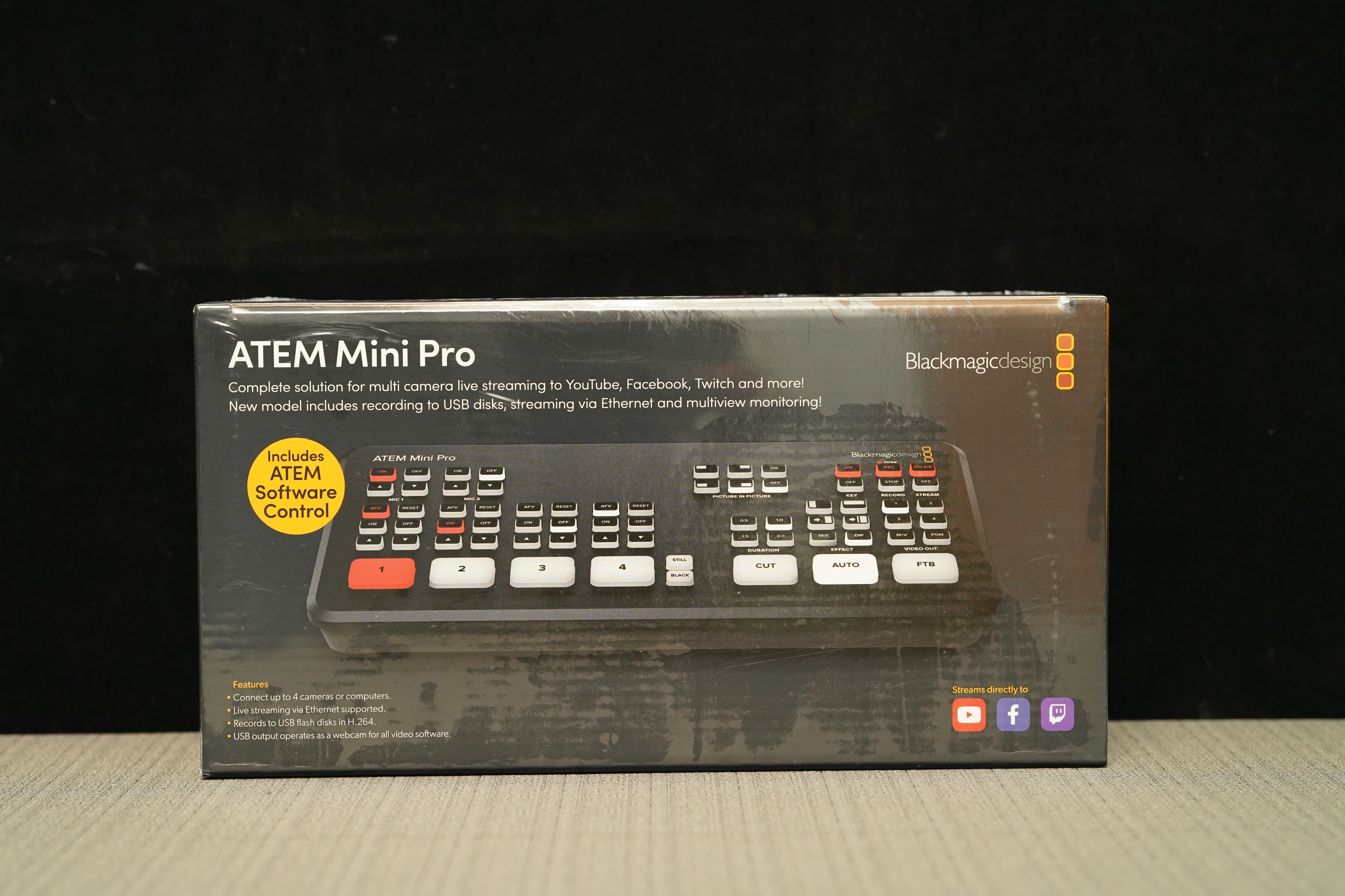Blackmagic Design HDMI Switcher Blackmagic Design ATEM Mini Pro HDMI Live Stream Switcher - 4 Input, Ships From Miami Blackmagic ATEM Mini Pro HDMI Streaming Switcher For YouTube