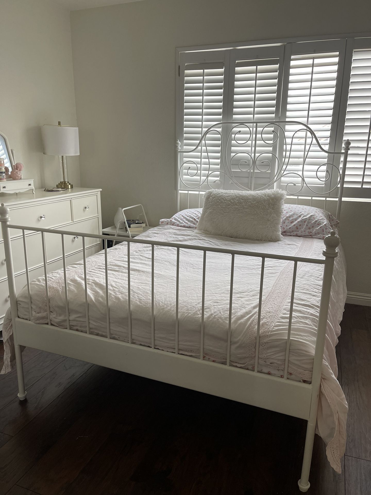 IKEA Full White Bed Frame