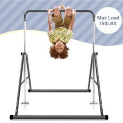 BangTong&Li Gymnastics Bar for Kids Height Adjustable Horizontal Bar Folding Gymnastics Junior Training Bar for Home Gymnastics Equipment

