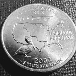 2002-P Louisiana State Quarter Uncirculated From US Mint Roll.
