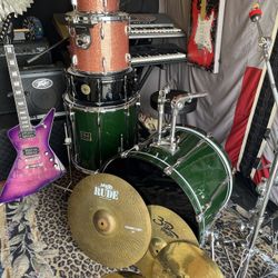 🔥 Pearl “Custom” Drum Set Complete 