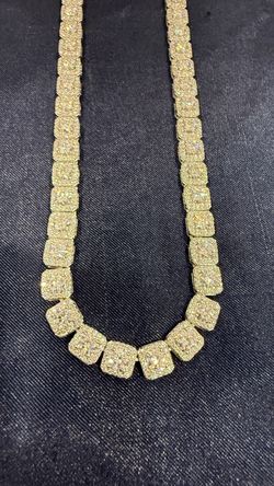 Real silver and real moissanite necklace