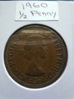 1960 1/2 penny