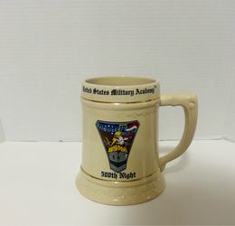 VTG United States Military Academy USMA Ceramic Mug Beer Stein 500TH Night