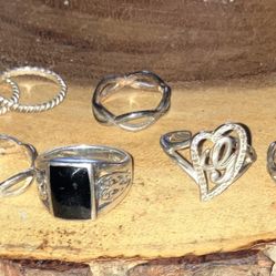 14 Silver925stamoed Rings Vintage Some Avon