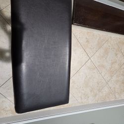 Faux Leather Storage Ottoman