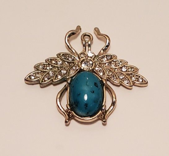 Vintage Turquoise Beetle Pendant