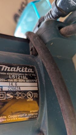 Makita LS1216L 12" Dual‑Slide Compound Miter Saw with Laser – 15A, 3200 RPM