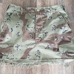 Camo Skirt ( Made From Military Issued Pants) Small