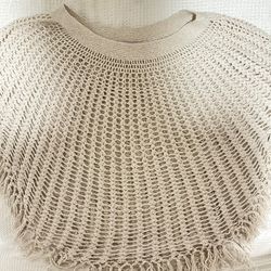 L CALYPSO ST BARTH OPEN KNIT PONCHO