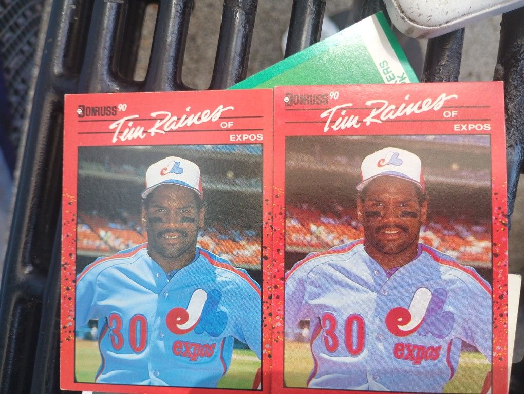1990 Donruss Error Card (TIM RAINES)
