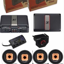 NEW FULL BASS AND VOICE PACKAGE KICKER L7T 12” installed fit single and crew cab trucks