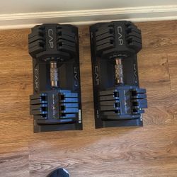 CAP Adjustable 55 lb Hex Dumbbell Weights - Pair 