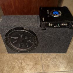 Kicker 12” CompVR Subwoofer w/ Box + Planet Audio 1500W Amp