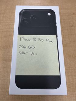 New Apple iPhone 18 Pro Max 256GB Black