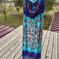 Bisou Bisou Michele Bohbot Dress Women’s Size 4 Strapless Sundress Blouses Lined