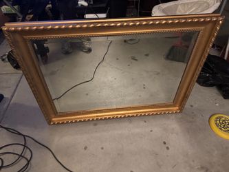 Timeless Reflections Ornate Gold Beveled Wall Mirror – Large Vintage Style