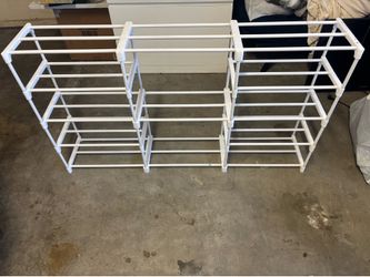 Big white shoe rack
