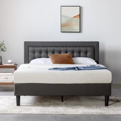 Zinus Dachelle Upholstered Button Tufted Premium Platform Bed