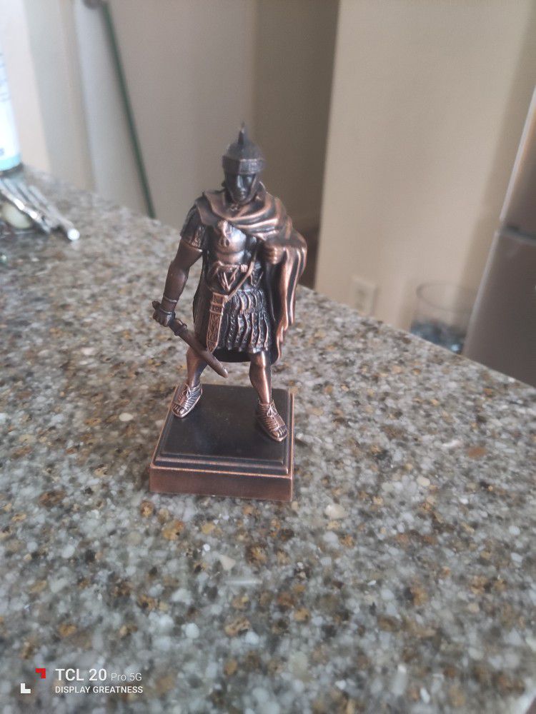 Die Cast Bronze Metal Roman Gladiator Sharpener

