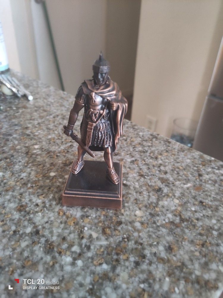 Die Cast Bronze Metal Roman Gladiator Sharpener