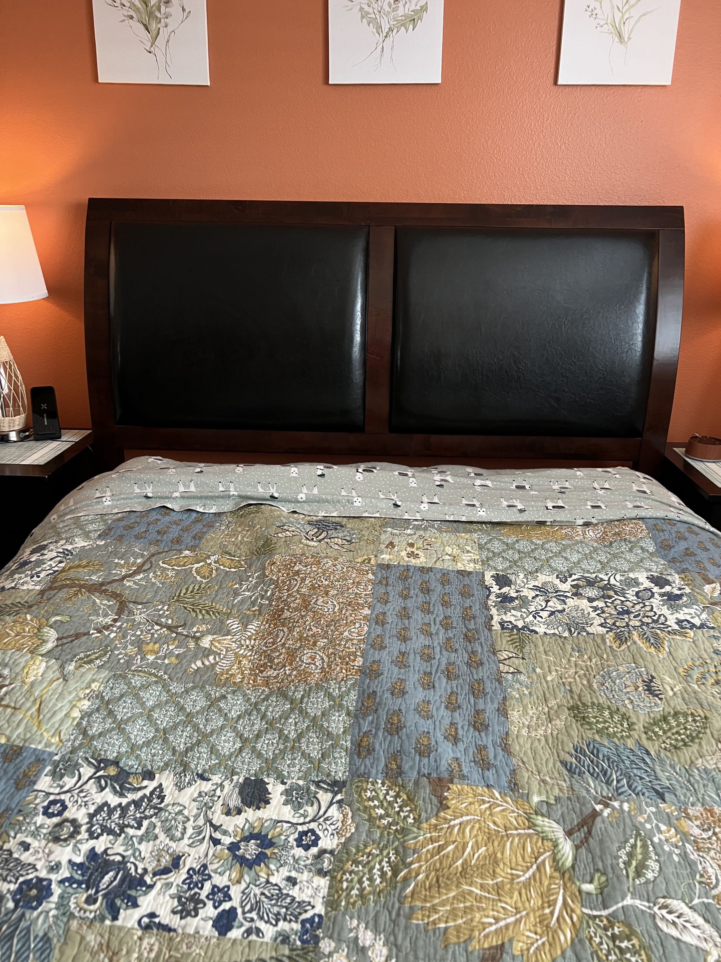 Queen bed frame and slats