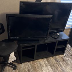 2 TVs And Stand 
