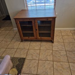 Three Shelf Cabinet With Windows