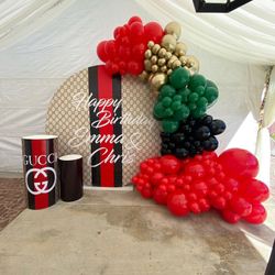Balloon Garland Event Backdrop Event Decor Round Wall