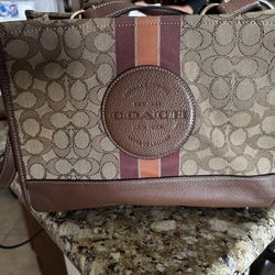 Coach Monogram Bag and Wallet Set w/ Stripes