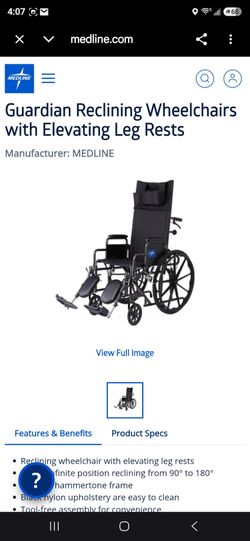 Medline reclining wheel chair