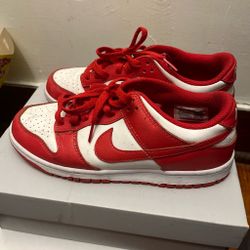 Nike Dunk Low Red and White Sneakers