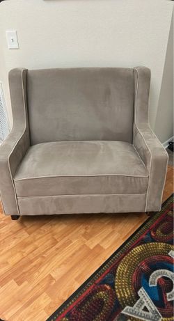 Gray rocking chair