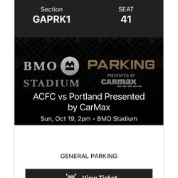 ACFC vs Portland 2 tix + PARKING