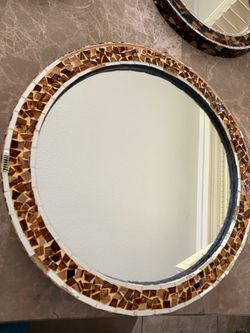 Round Mosaic Tile Wall Mirror (4 mirrors)