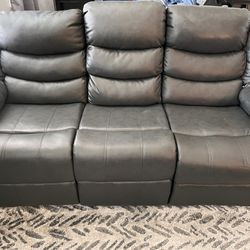leather reclining sofa set
