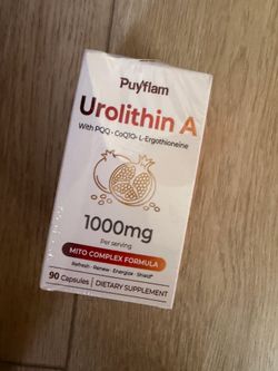 Urolithin A Supplement 1000mg High Potency, Advanced 4-in-1 Complex Formula with PQQ, CoQ10 & L-Ergothioneine for Cellular Renewal & Healthy Aging, Mi