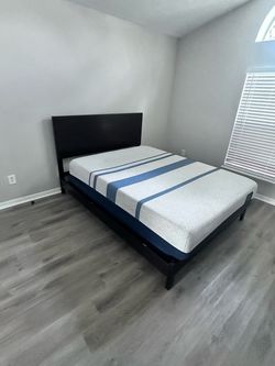 Dark brown Queen bed