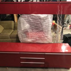 Storage Cabinets Red In Color 