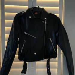 Leather Jacket! Embroidered  Hand Made 