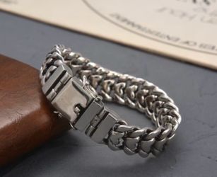 New! Men’s Sterling Silver 925 16 MM wide 8.66 inches long bracelet