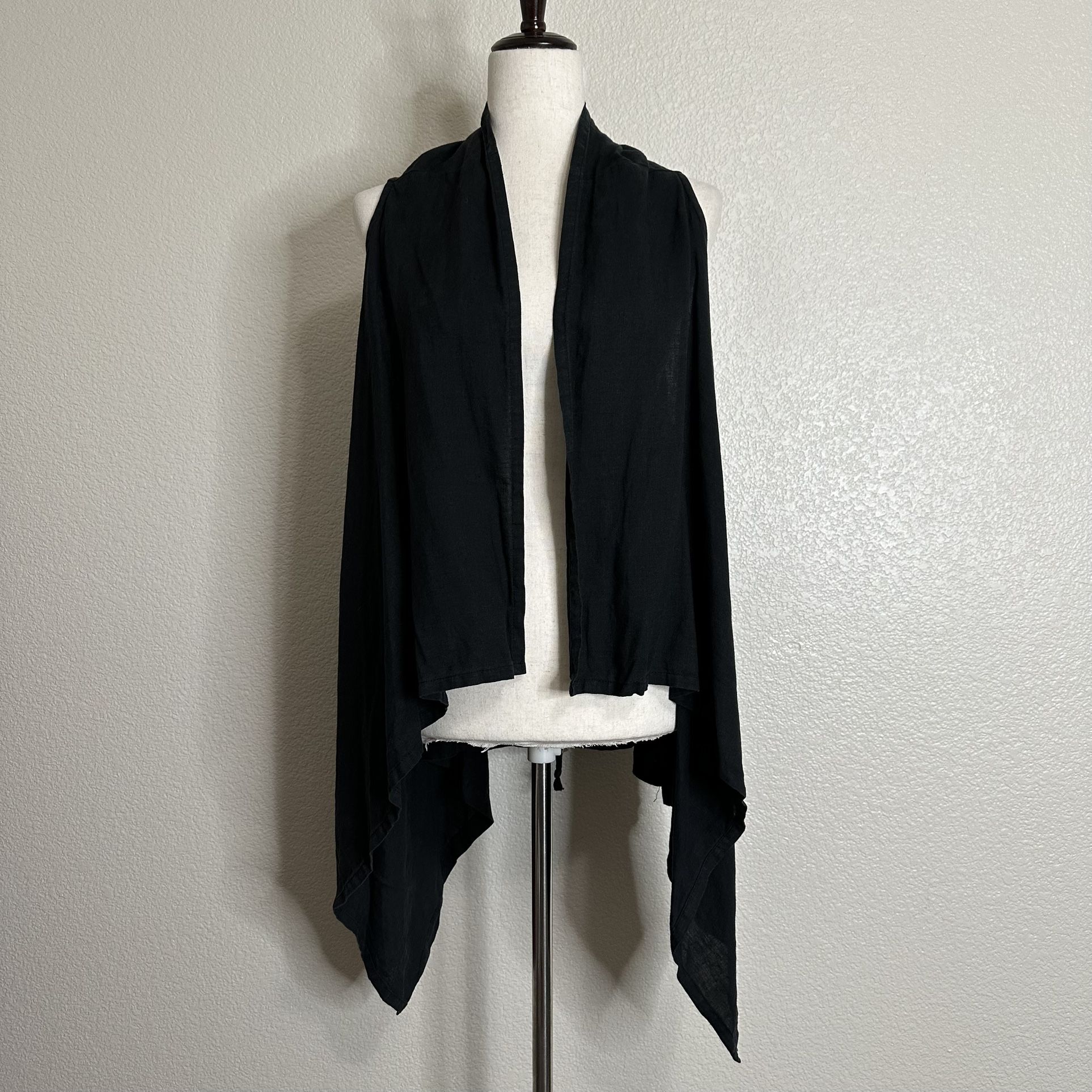 Bryn Walker 100% Linen Open Front Drape Cardigan, Sz Small