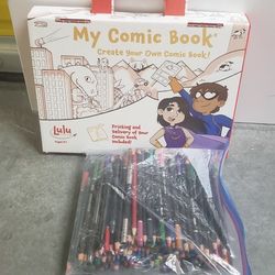 My Comic Book kit(Unopened) With LOTS Of Coloring Pencils 