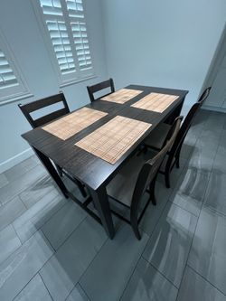 Brown Counter Height Dining Table Set
