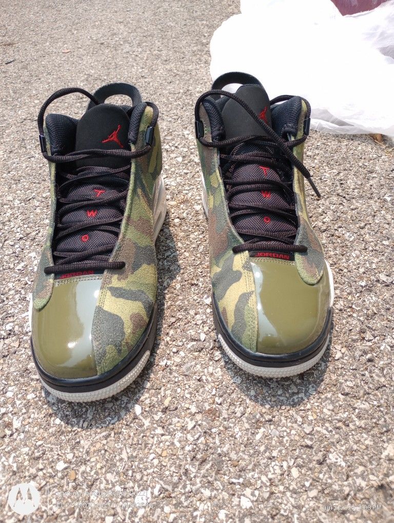 2020 Nike Air Jordan Dub Zero's Olive Green Camo Size 11