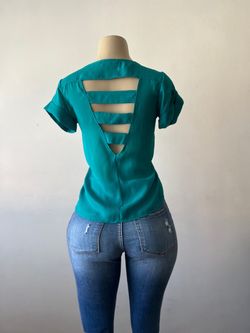 Emerald Green Professional Blouse Size Small